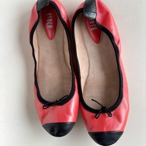 Bloch Women's Red and Black Ballet Flats